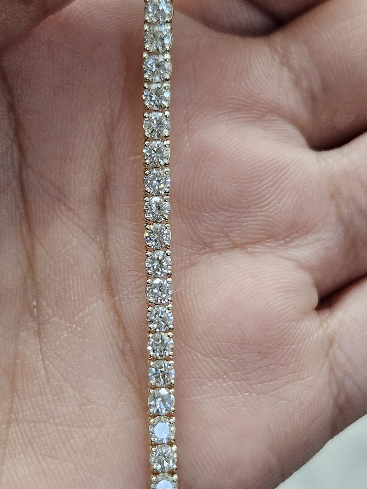 4.35cttw Yellow Gold Lab Diamond 7" Tennis Bracelet