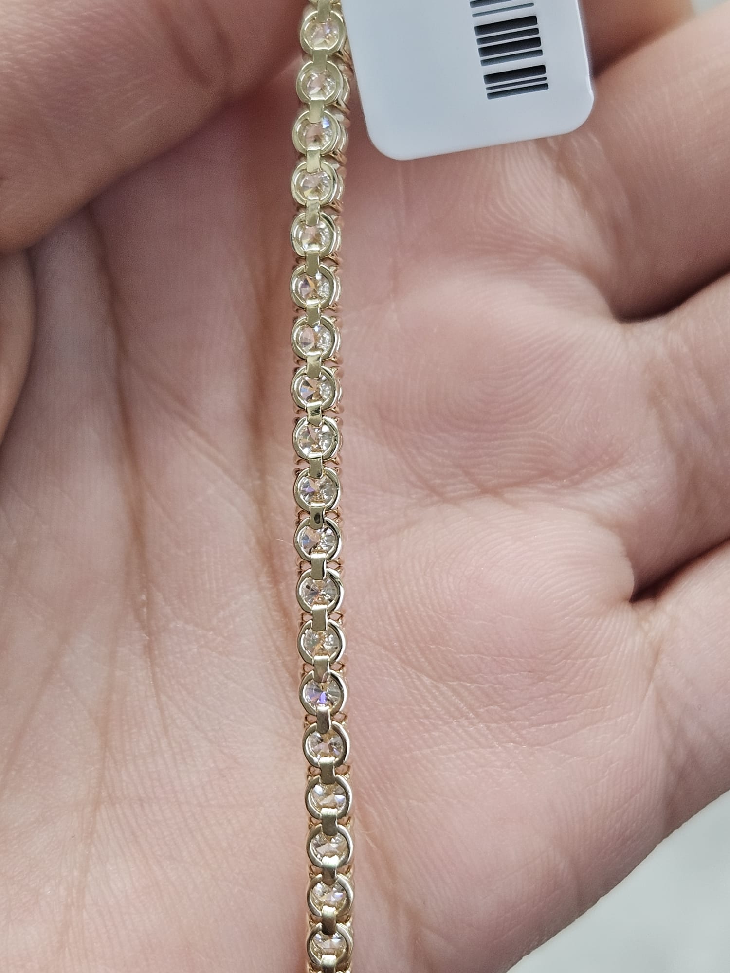 4.35cttw Yellow Gold Lab Diamond 7" Tennis Bracelet