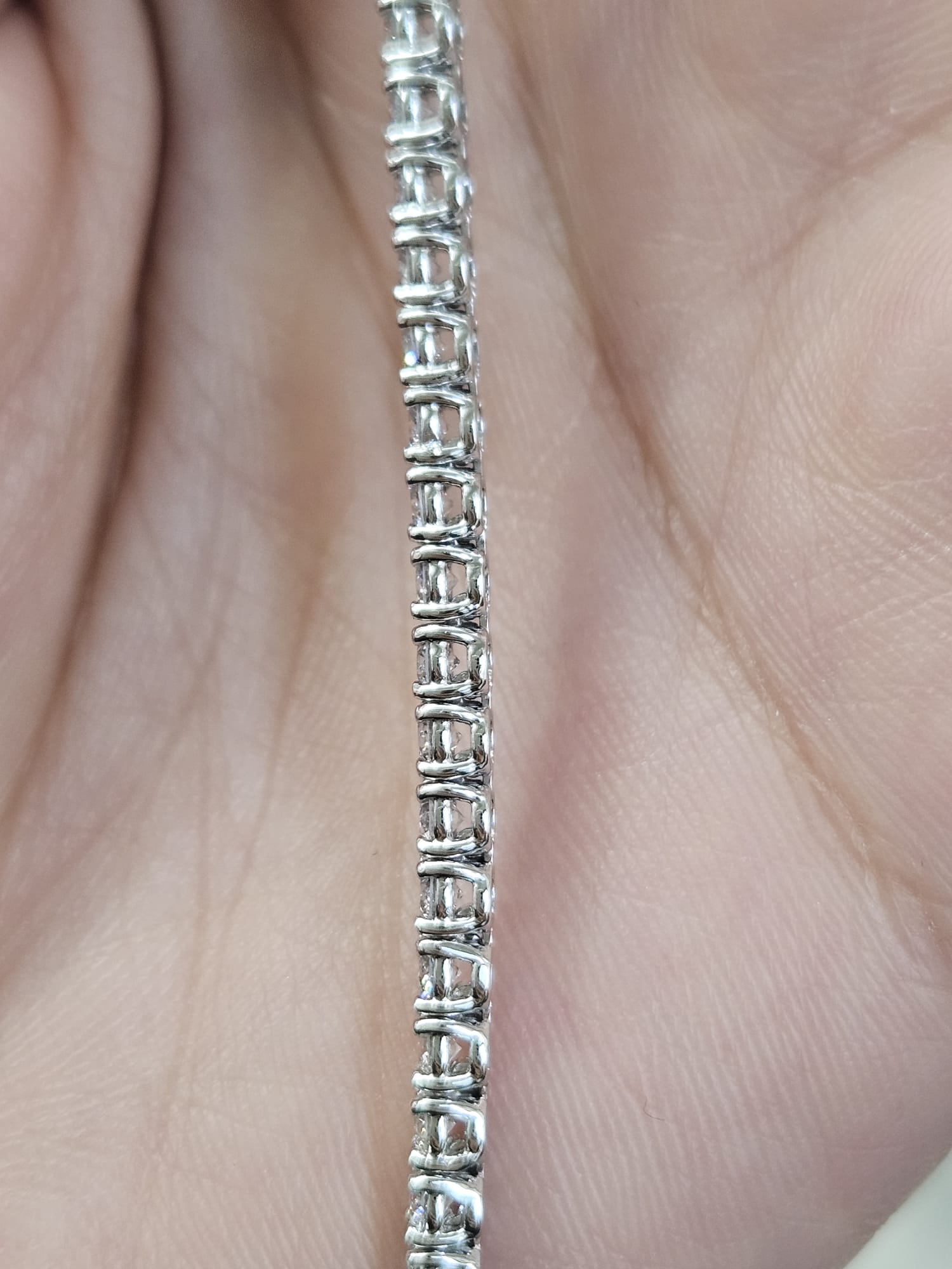 3.78cttw White Gold Lab Diamond 7" Tennis Bracelet