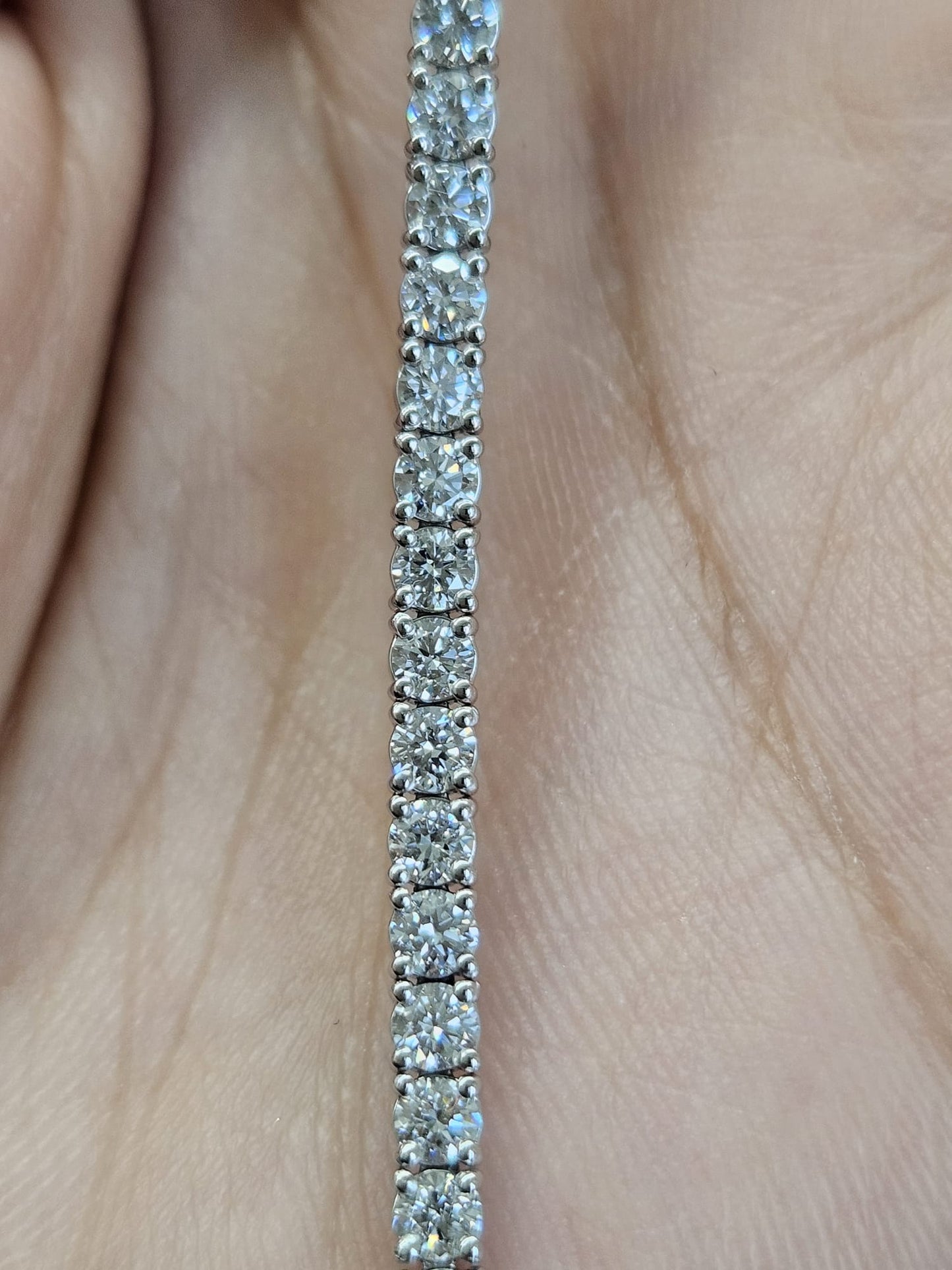 3.78cttw White Gold Lab Diamond 7" Tennis Bracelet