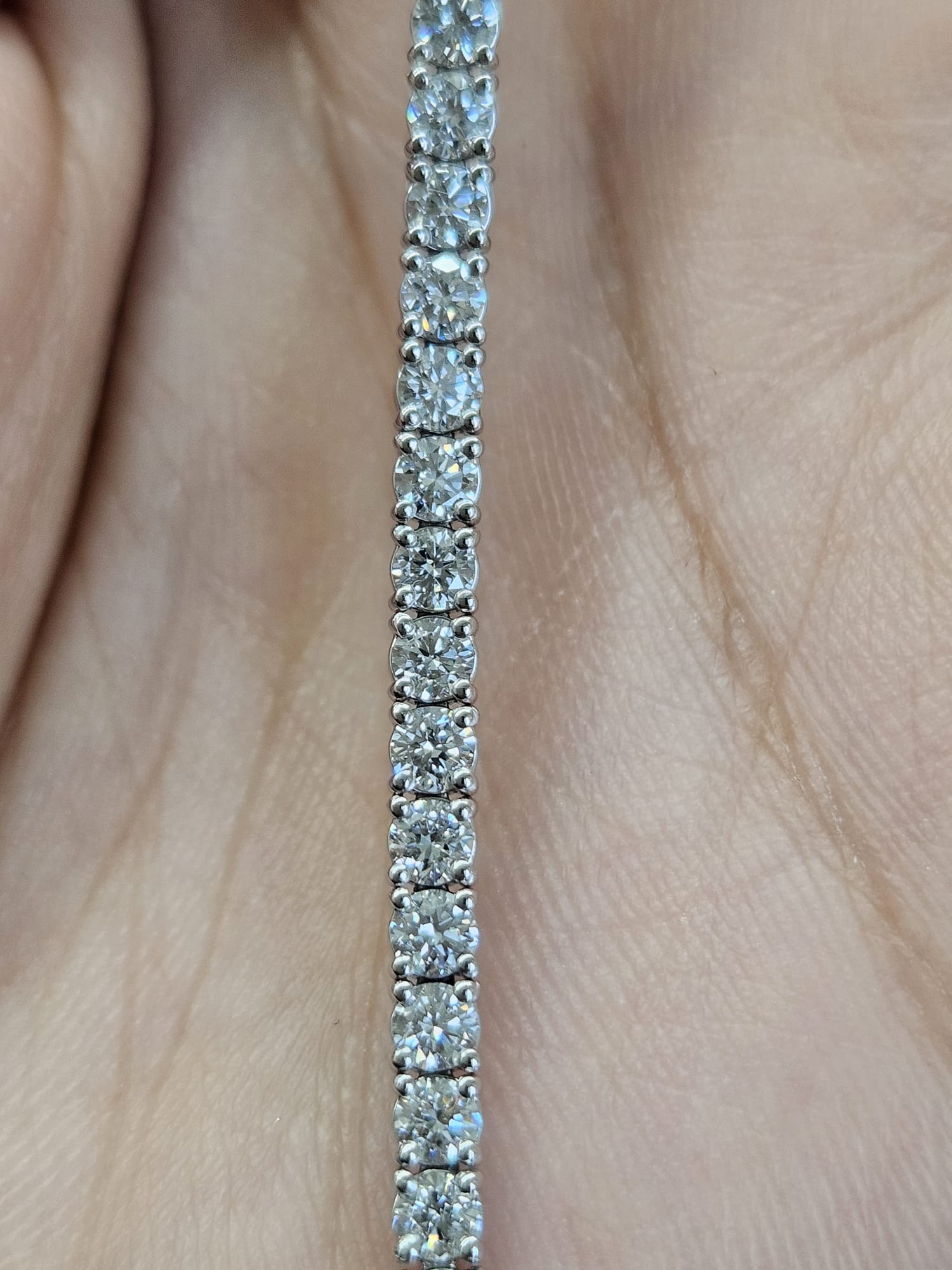 3.78cttw White Gold Lab Diamond 7" Tennis Bracelet