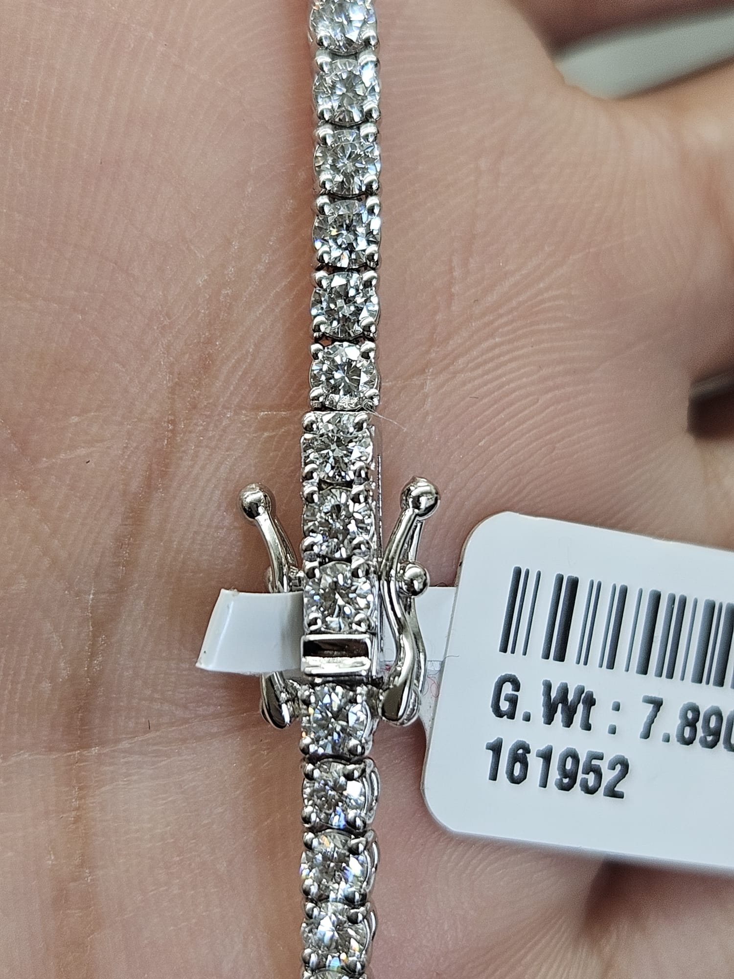 3.78cttw White Gold Lab Diamond 7" Tennis Bracelet