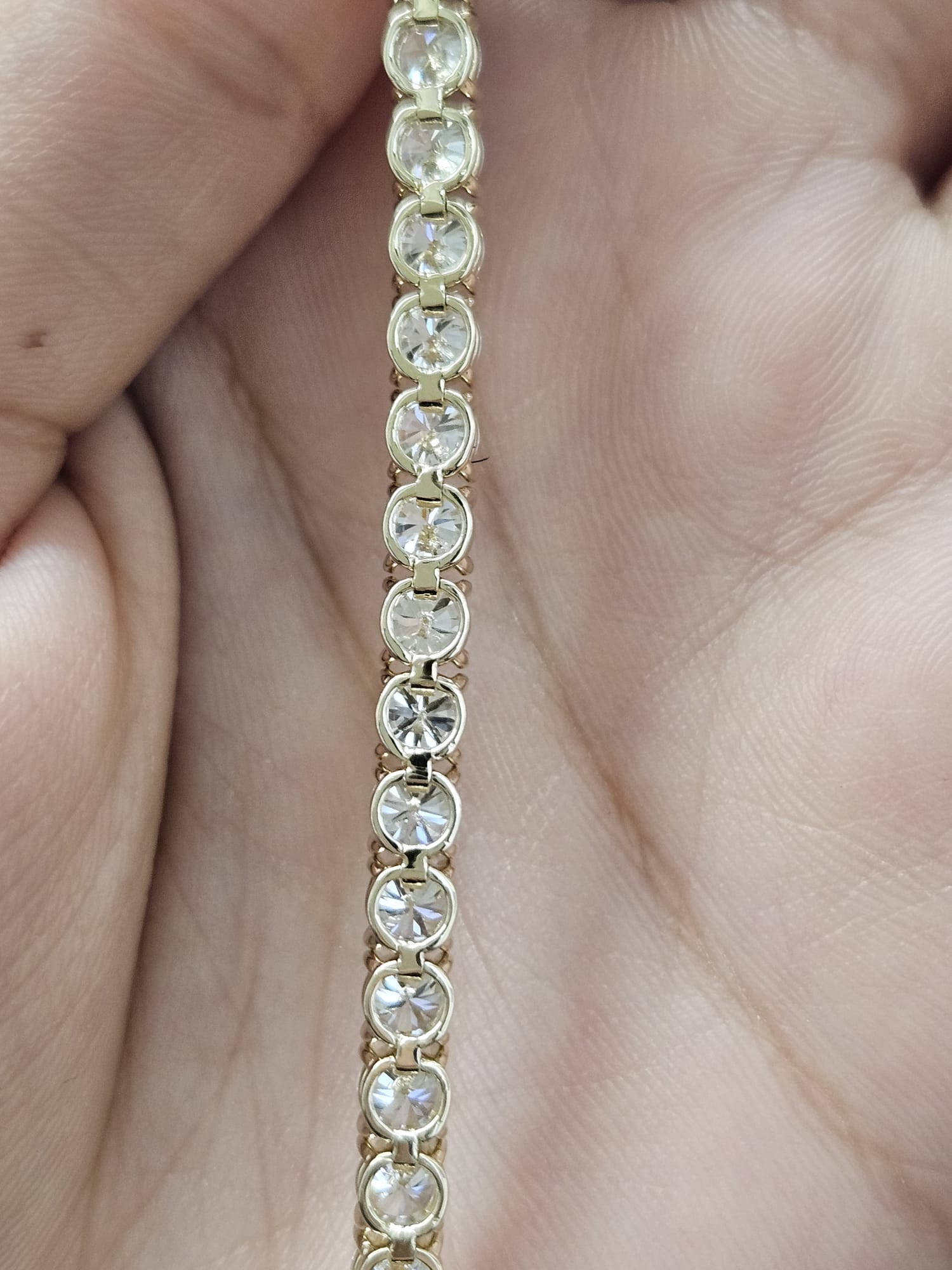 9.71cttw Yellow Gold Lab Diamond 7" Tennis Bracelet
