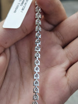 5.52cttw White Gold 3 Prongs Lab Diamond 7" Tennis Bracelet