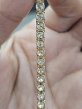 9.71cttw Yellow Gold Lab Diamond 7" Tennis Bracelet