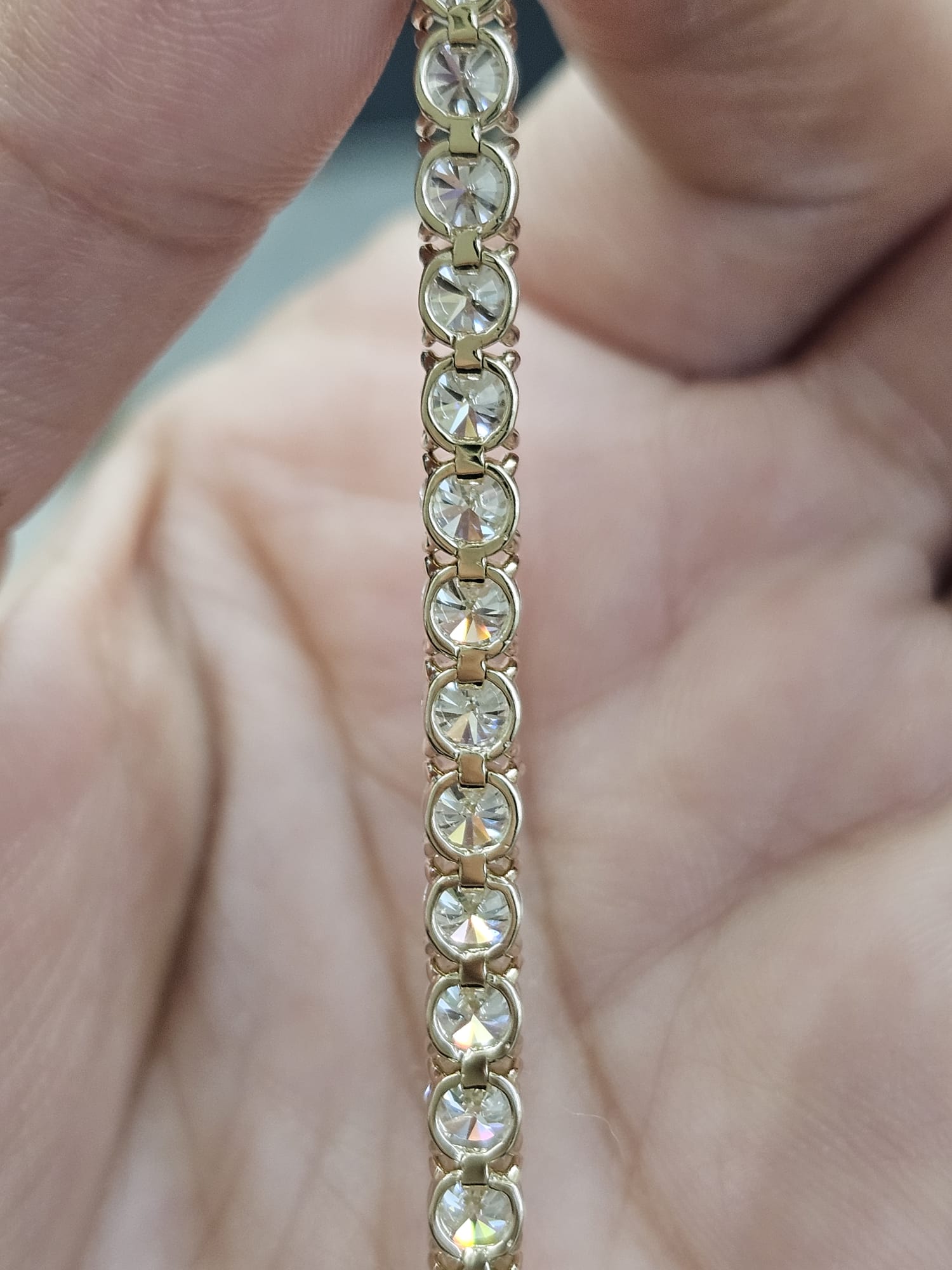 9.71cttw Yellow Gold Lab Diamond 7" Tennis Bracelet