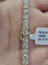 9.71cttw Yellow Gold Lab Diamond 7" Tennis Bracelet