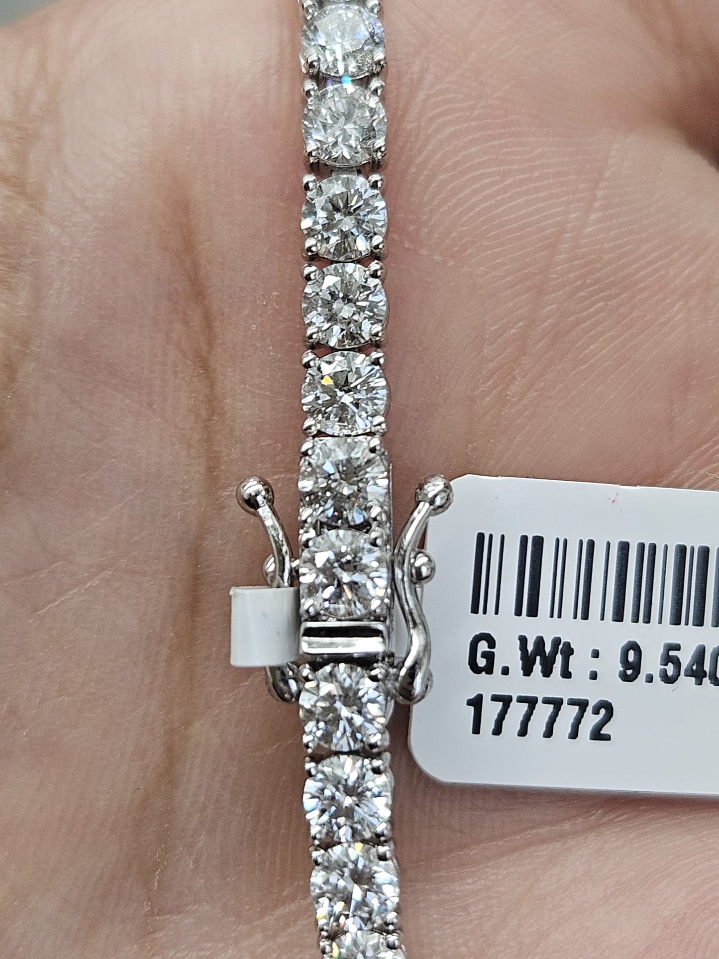 7.550cttw White Gold Lab Diamond 7" Tennis Bracelet