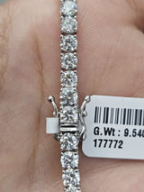 7.550cttw White Gold Lab Diamond 7" Tennis Bracelet