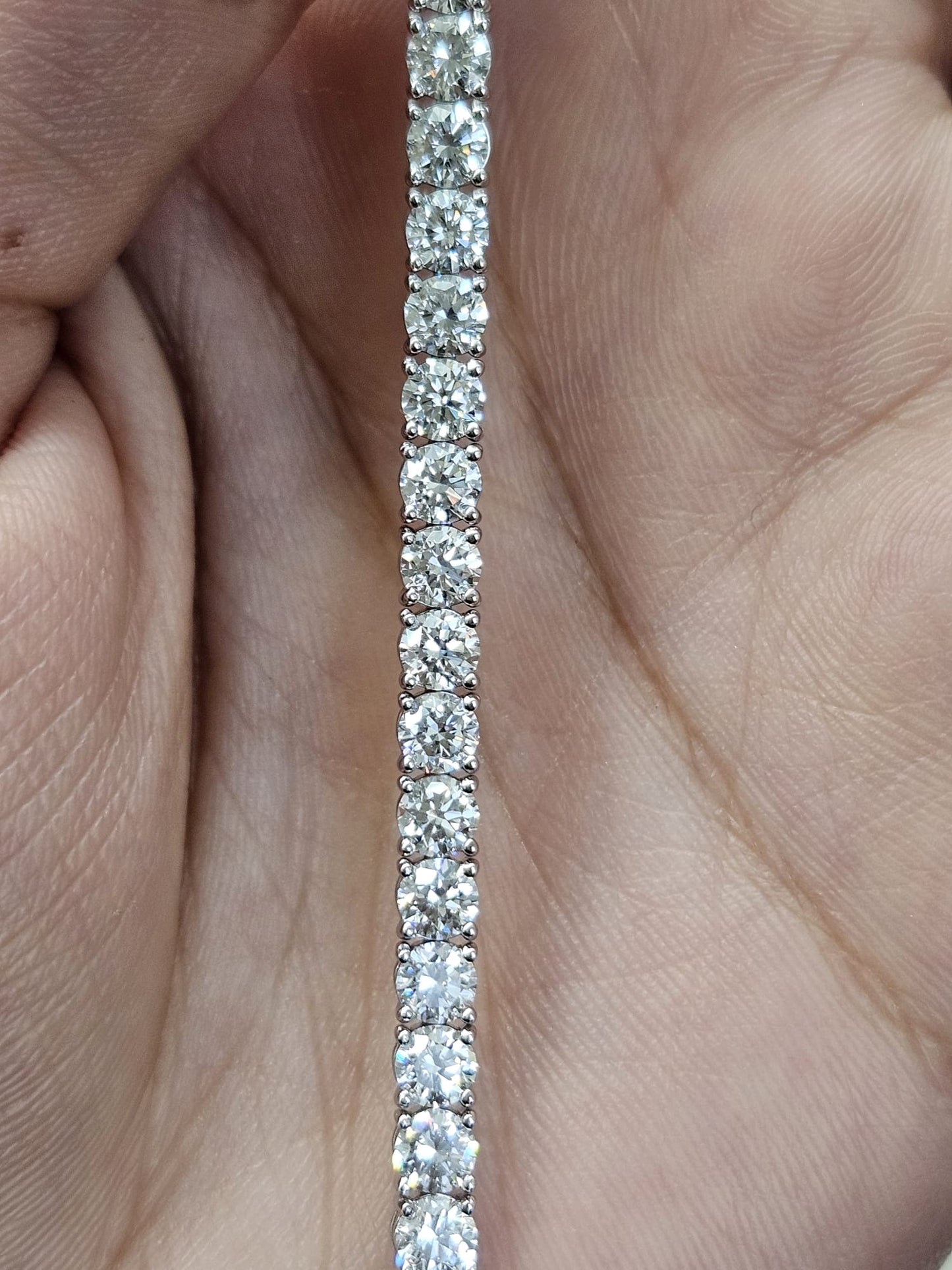7.550cttw White Gold Lab Diamond 7" Tennis Bracelet