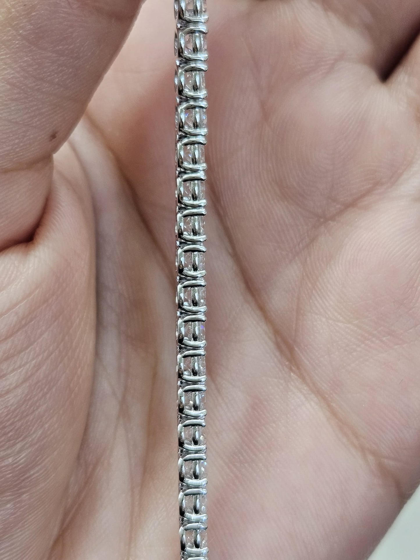 7.550cttw White Gold Lab Diamond 7" Tennis Bracelet