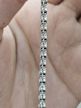 5.470cttw White Gold Bezel Set Lab Diamond 7" Tennis Bracelet