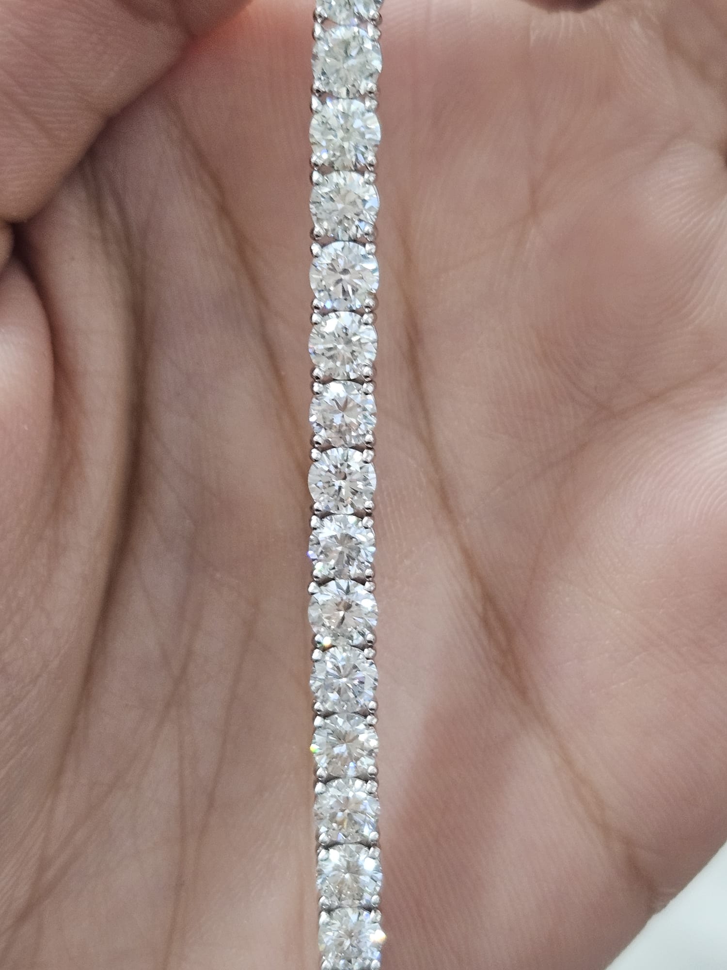 9.710cttw White Gold Lab Diamond 7" Tennis Bracelet