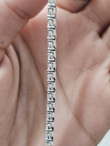 9.710cttw White Gold Lab Diamond 7" Tennis Bracelet