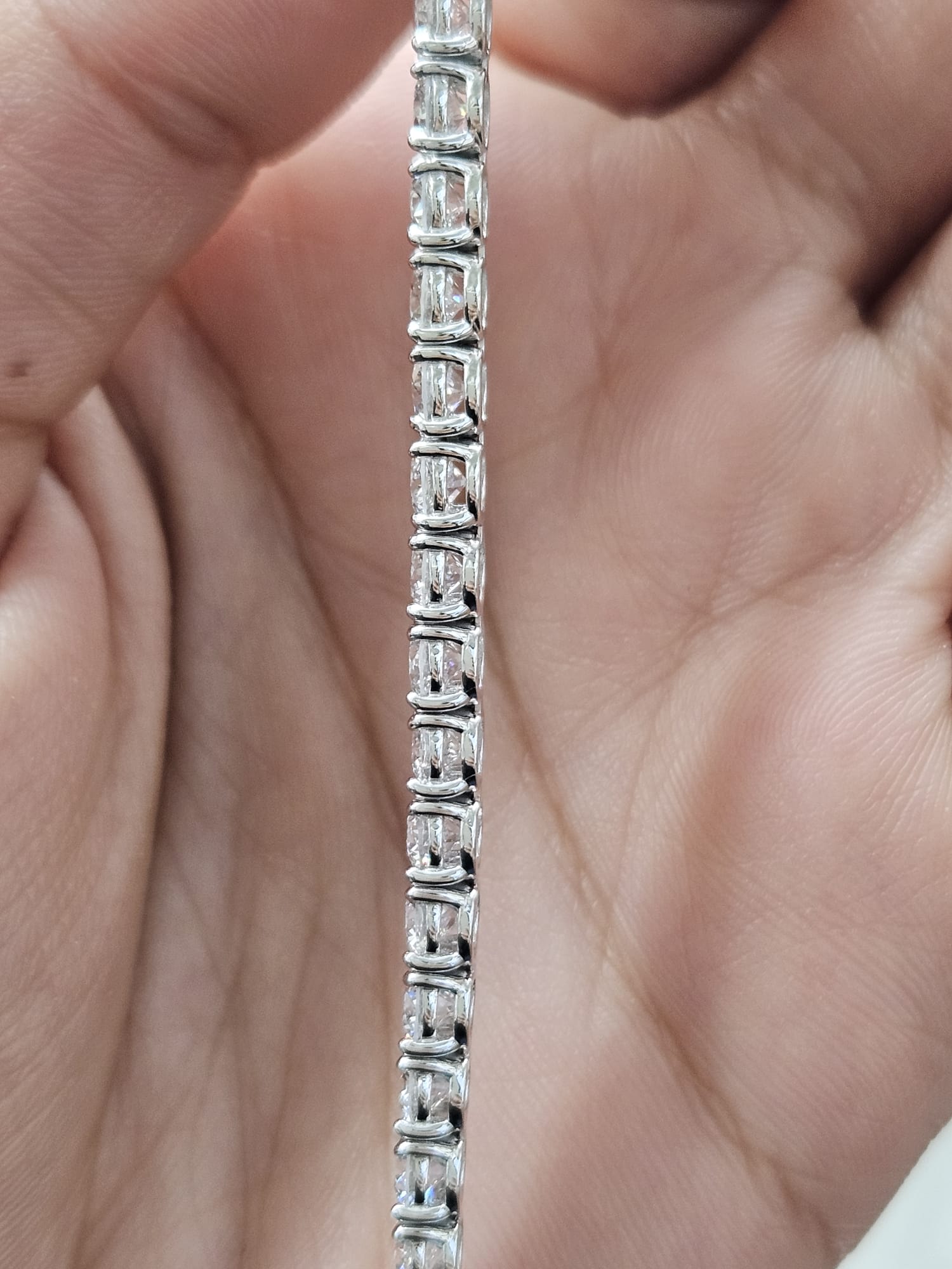 9.710cttw White Gold Lab Diamond 7" Tennis Bracelet