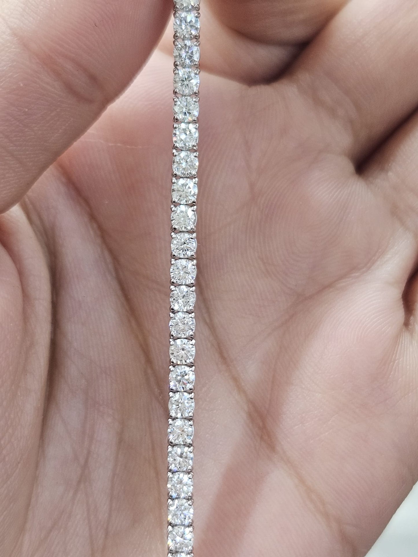 4.350cttw White Gold Lab Diamond 7" Tennis Bracelet
