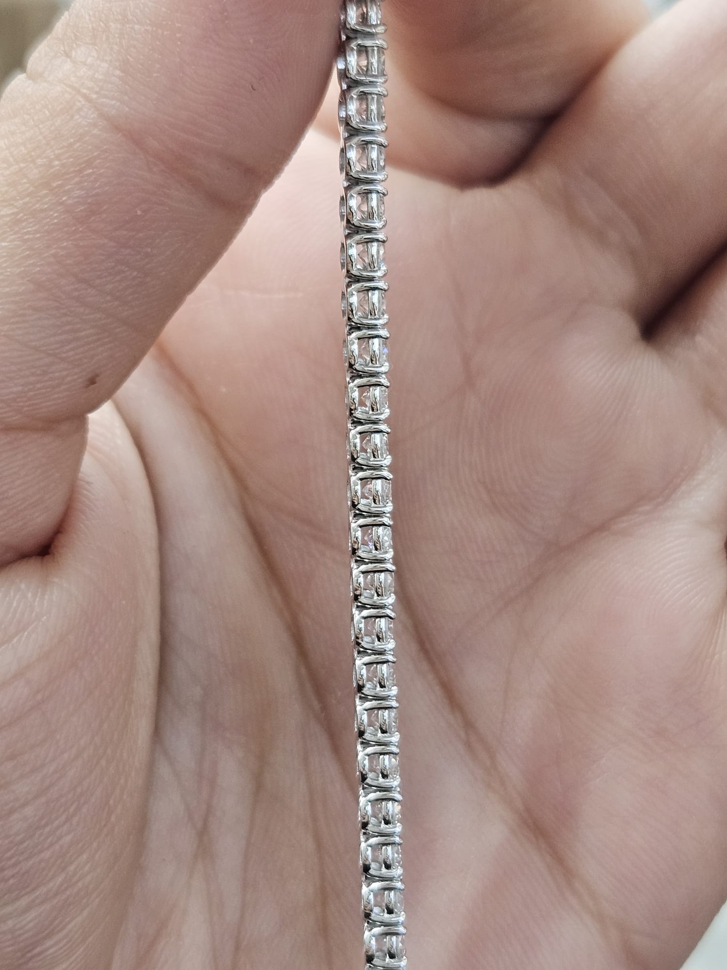 4.350cttw White Gold Lab Diamond 7" Tennis Bracelet