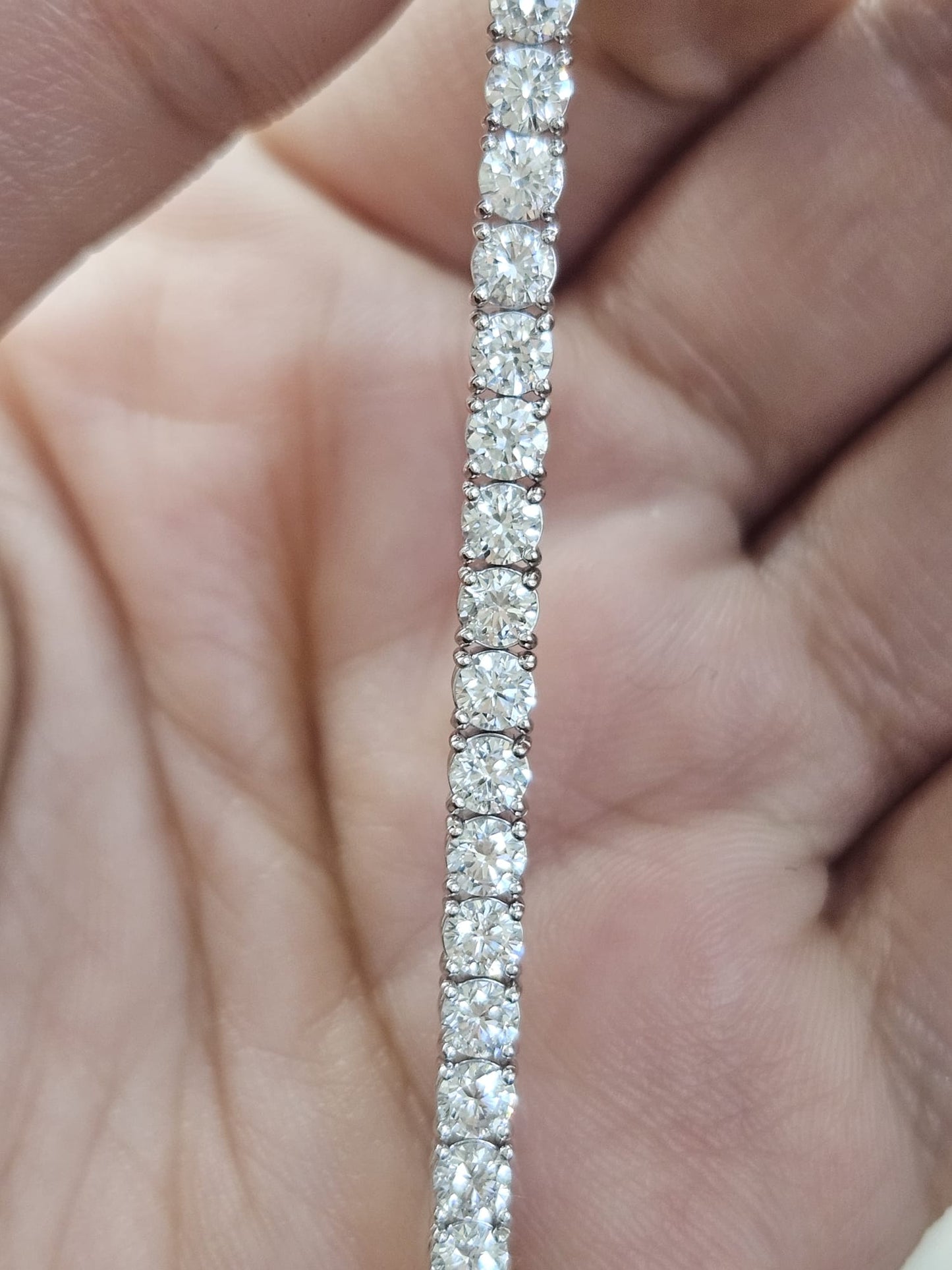 5.520cttw White Gold Lab Diamond 7" Tennis Bracelet