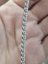 5.520cttw White Gold Lab Diamond 7" Tennis Bracelet