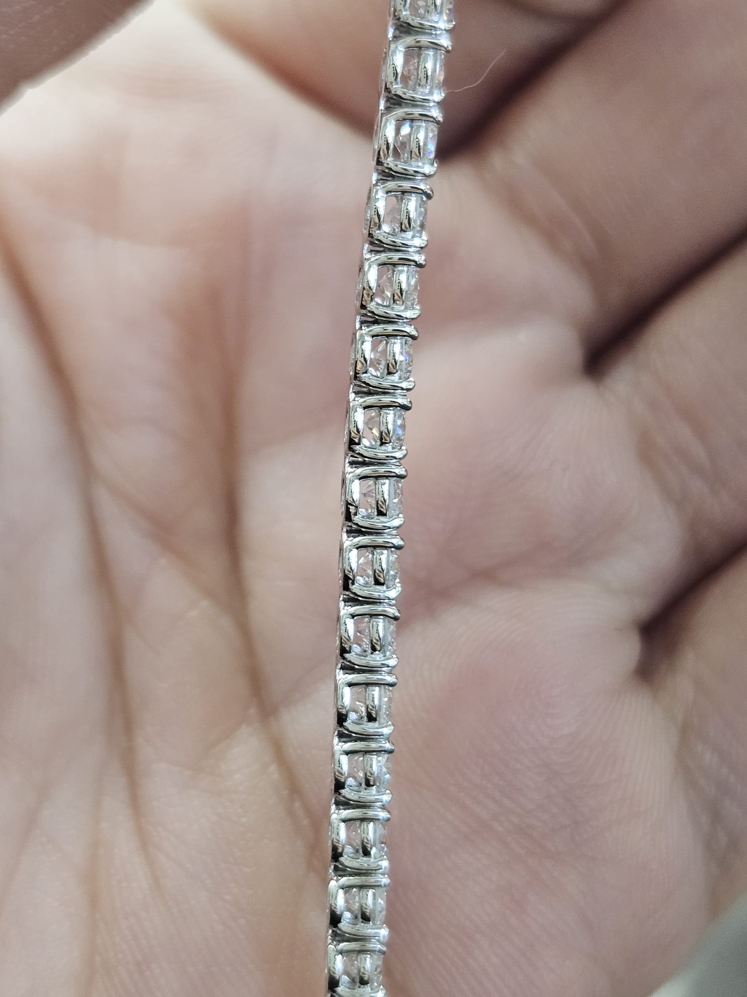 5.520cttw White Gold Lab Diamond 7" Tennis Bracelet