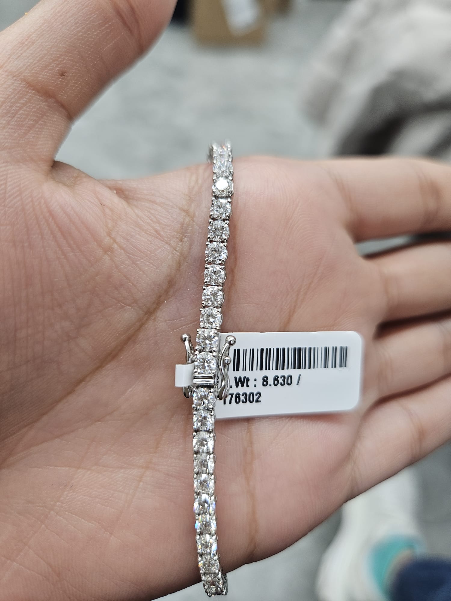 5.520cttw White Gold Lab Diamond 7" Tennis Bracelet