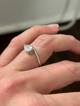 White Gold East West Set 1.16ct Pear Shape Lab Diamond Ring