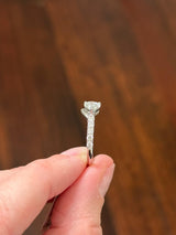 White Gold East West Set 1.16ct Pear Shape Lab Diamond Ring