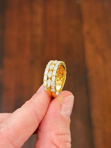 Yellow Gold Marquise & Emerald Lab Diamond Band