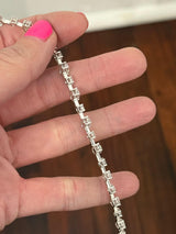 White Gold 8.9ct Oval & Round Lab Diamond Bracelet