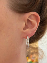 24.1mm Yellow Gold Lab Diamond Inside Out Hoops