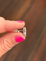 White Gold Marquise, Pear & Round Lab Diamond Cluster Studs