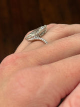 White Gold 5.1ct Marquise Lab Diamond Ring