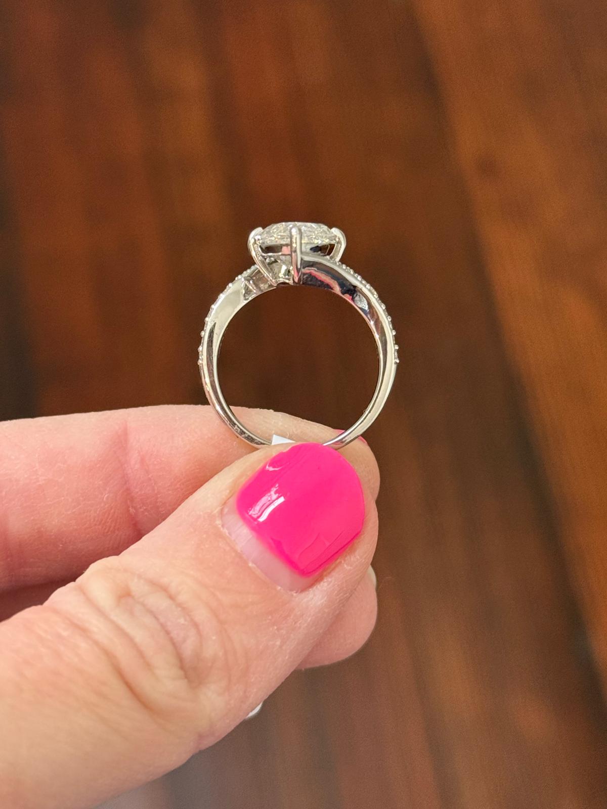 White Gold 5.1ct Marquise Lab Diamond Ring