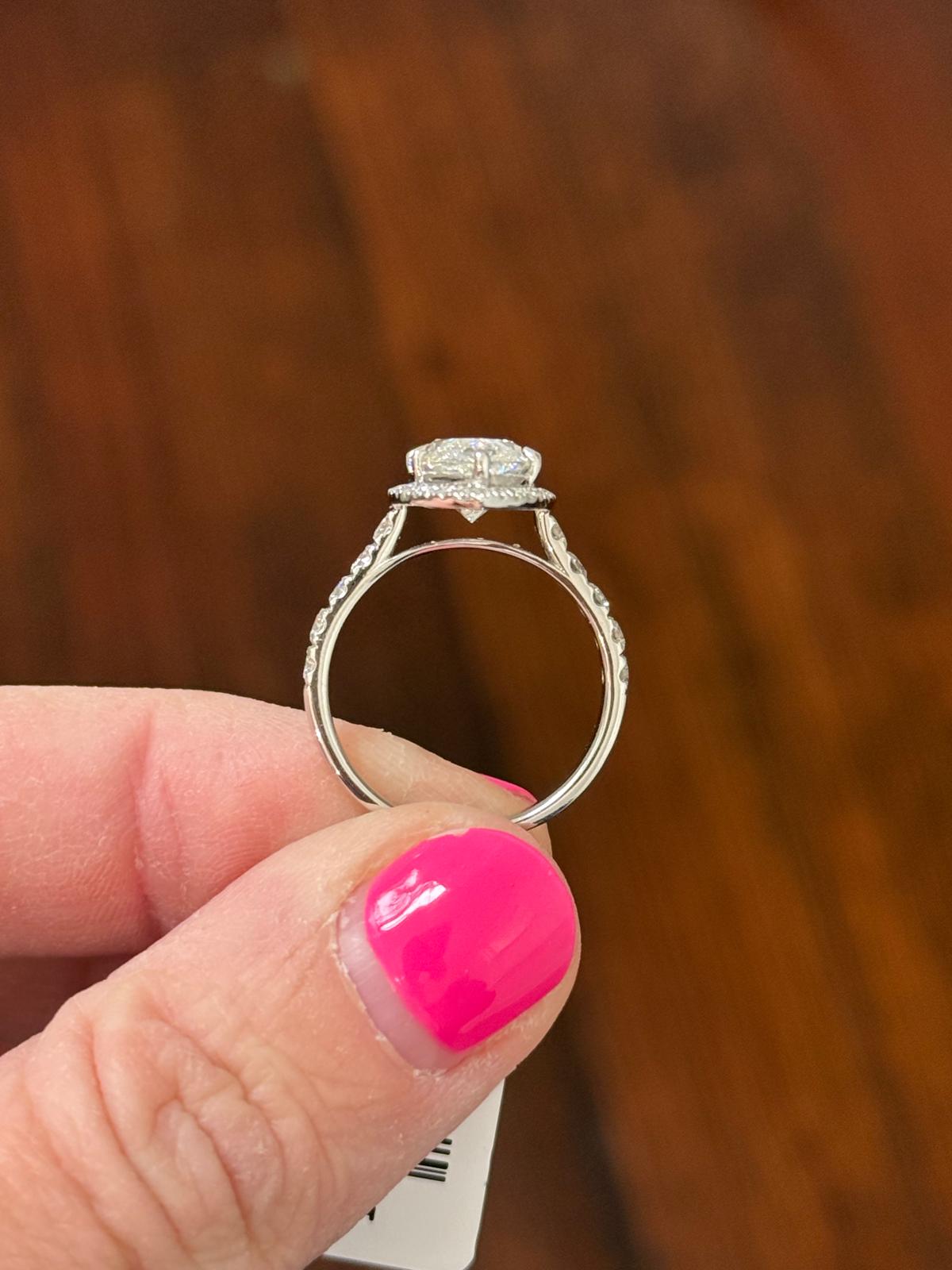 White Gold 4.03ct Marquise Lab Diamond Ring