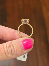 Yellow Gold 4.59ct Emerald Lab Diamond Ring