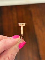 Rose Gold 2.13ct Emerald Lab Diamond Ring