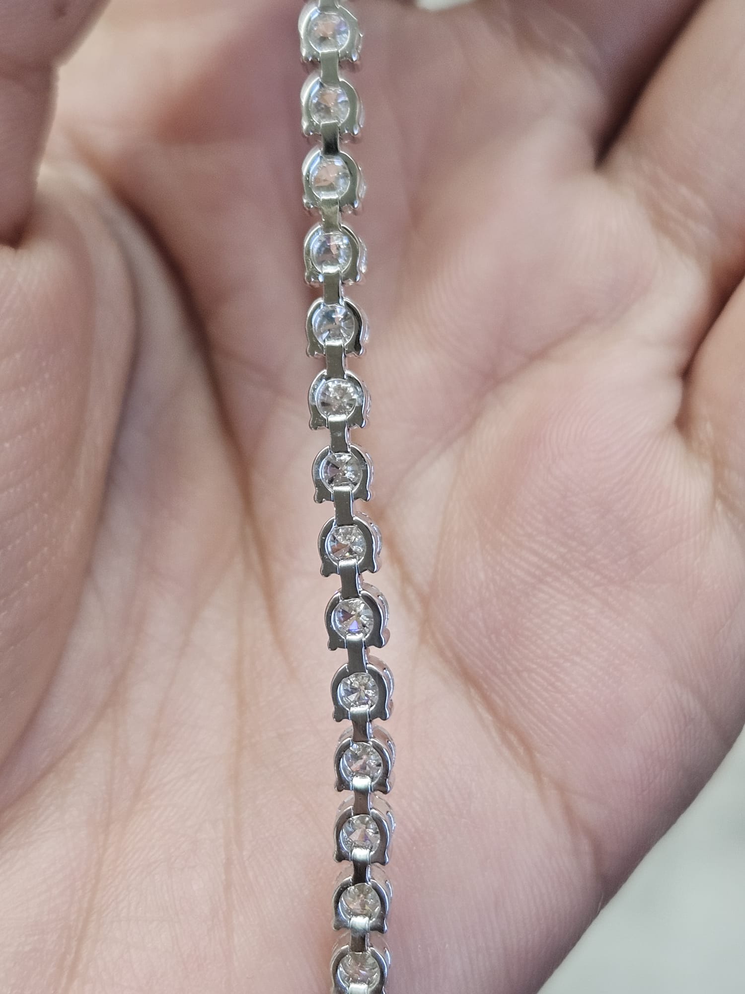 5.95ct White Gold 7" Lab Diamonds Tennis Bracelet