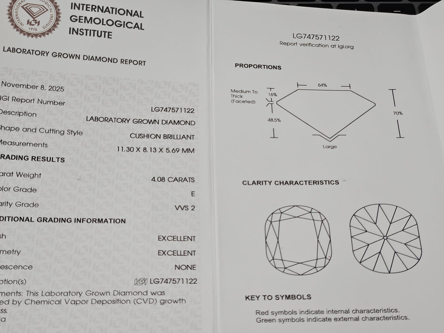 IGI 4.08CT OMC E VVS2