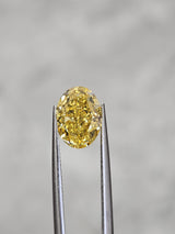IGI 2.39CT OVAL FANCY VIVID YELLOW VS1