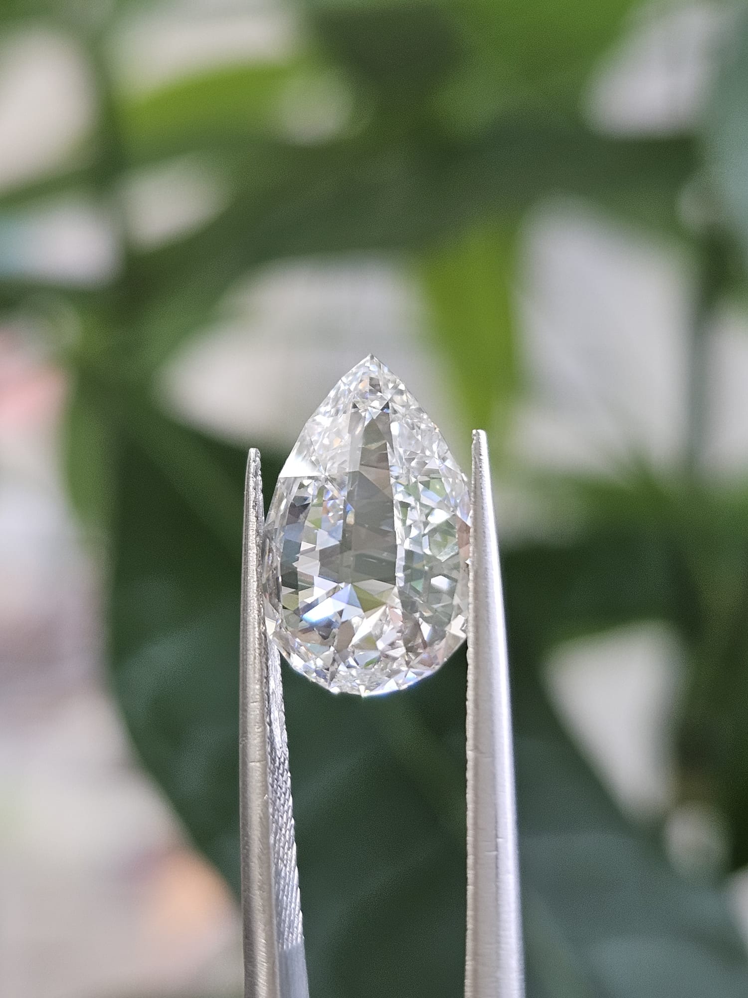 IGI 3.19CT ANTIQUE PEAR ROSE CUT DOUBLE SIDED
