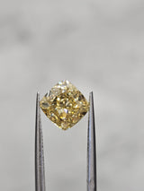 IGI 2.07CT SQUARE CUSHION FANCY VIVID YELLOW VS1