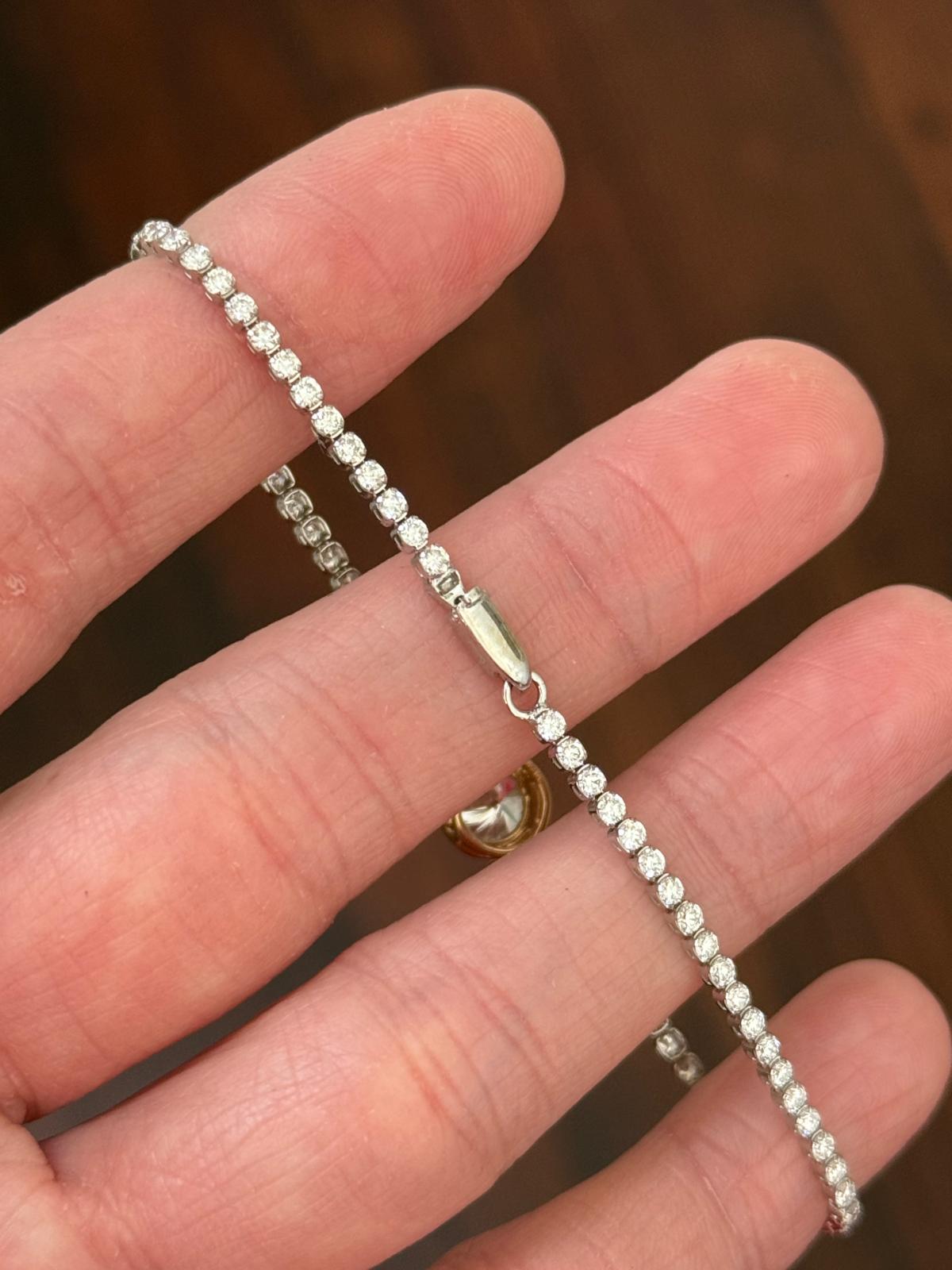 White Round & Yellow Oval Lab Diamond 7" Bracelet