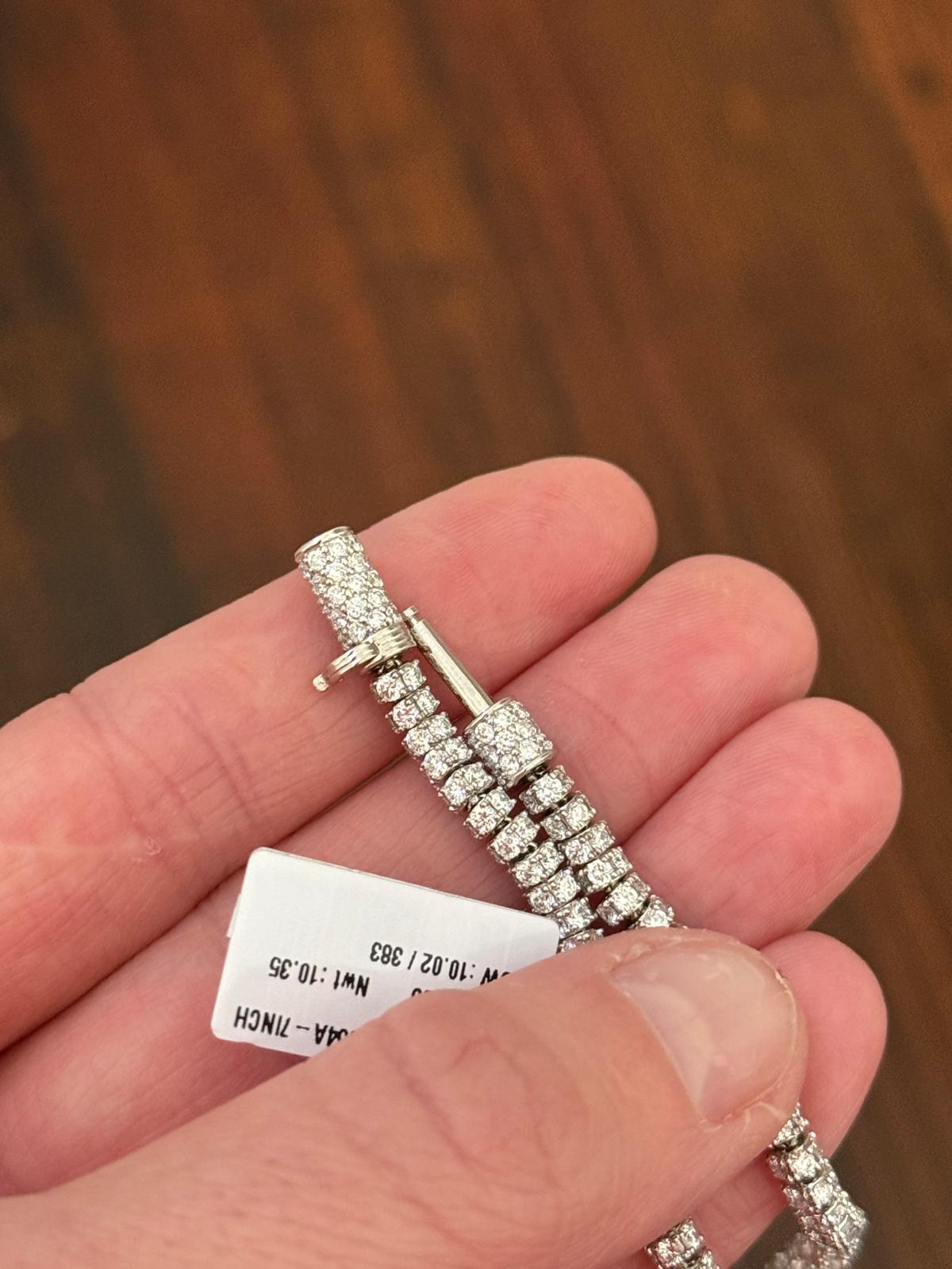14K Gold Lab Diamond 7" Bracelet