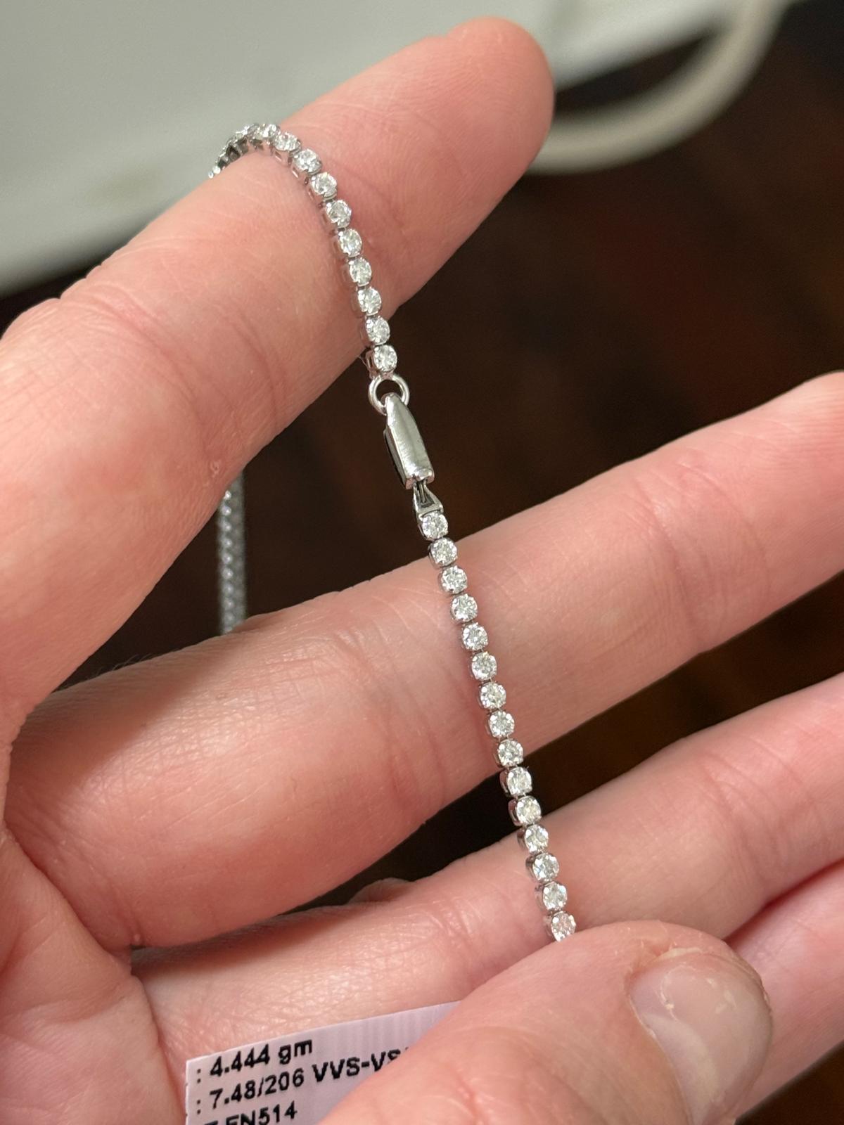 Lab Diamond Lariat 17" Necklace
