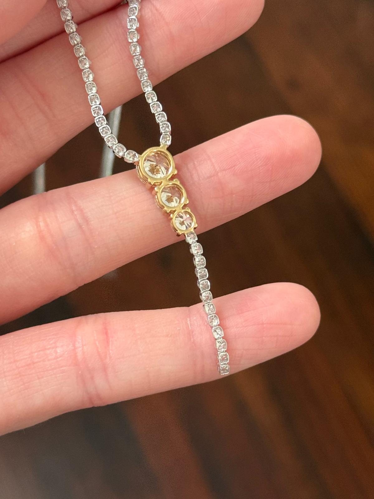 Lab Diamond Lariat 17" Necklace