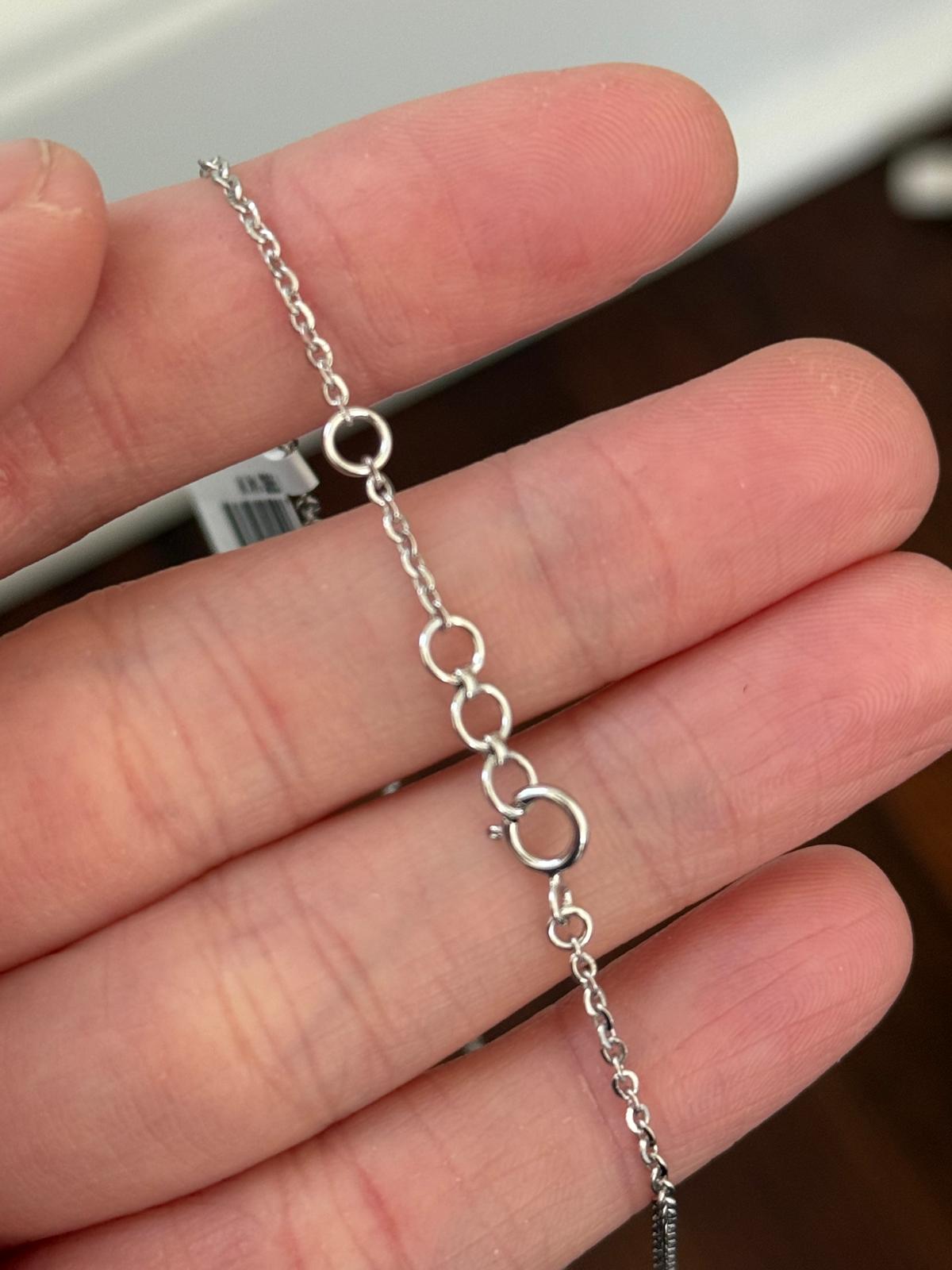 White Gold Lab Diamond Cross Necklace