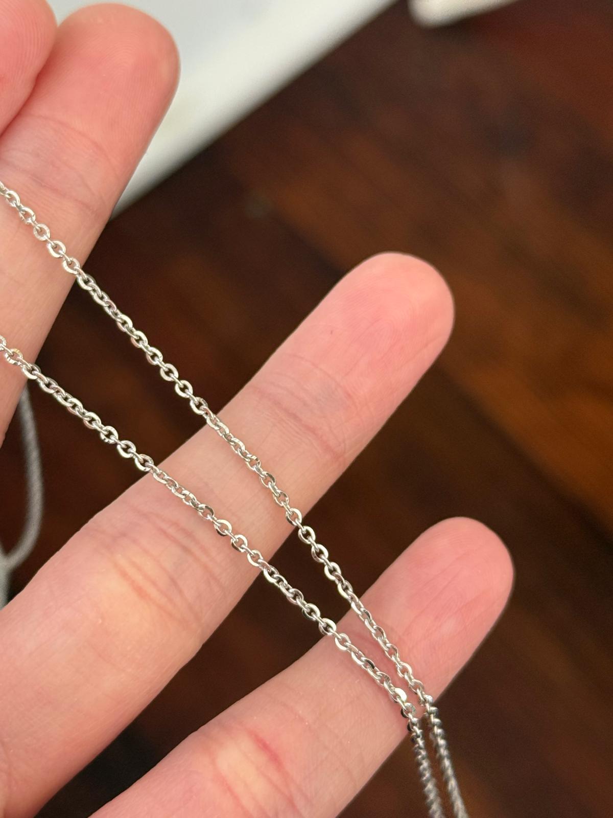 White Gold Lab Diamond Cross Necklace