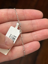 White Gold White Pear & Round Lab Diamond & Yellow Pear Lab Diamond 17" Necklace