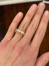 Yellow Gold 1.43ct Oval Lab Diamond Band