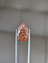 IGI 3.57CT PEAR FANCY VIVID PINK VS1